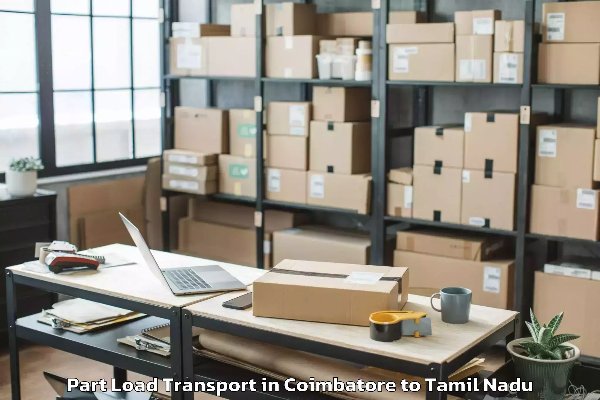 Book Coimbatore to Gandarvakkottai Part Load Transport